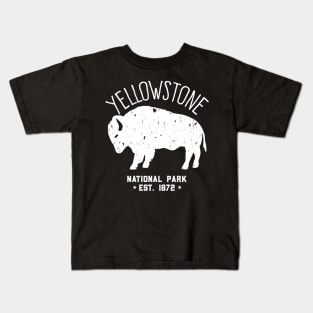 Yellowstone Buffalo - Distressed Style Design Kids T-Shirt